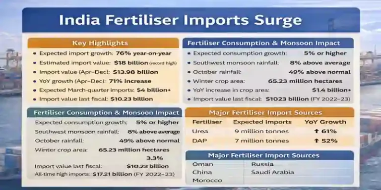 India fertiliser imports surge