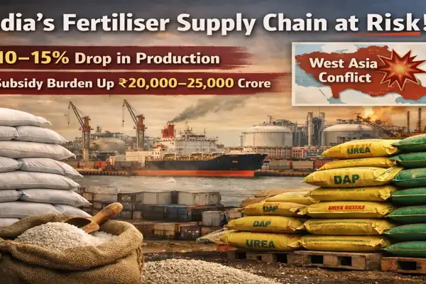 India fertiliser supply chain disruption due to West Asia conflict impacting urea and DAP supply