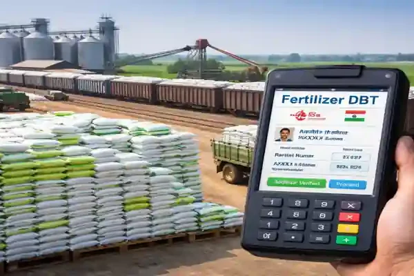 Fertilizer DBT India with Aadhaar PoS tracking and fertilizer supply chain distribution