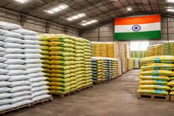 India fertilizer stocks stored in warehouse ahead of kharif season demand