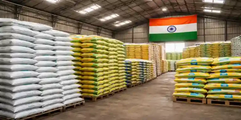 India fertilizer stocks stored in warehouse ahead of kharif season demand