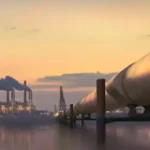 Fertilizer supply chain with gas routes and industrial plant showing disruption risk in India