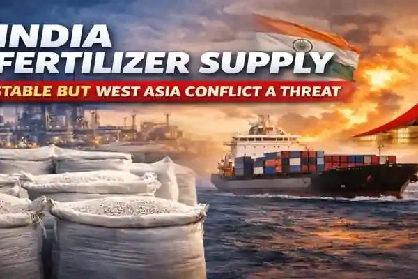 India fertilizer supply bags with cargo ship amid West Asia conflict