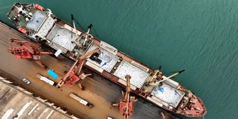 Maaden DAP export Ethiopia shipment loading at Yanbu port Saudi Arabia