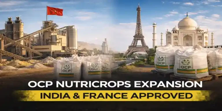 OCP Nutricrops expansion in India and France to boost global fertilizer supply and sustainable agriculture