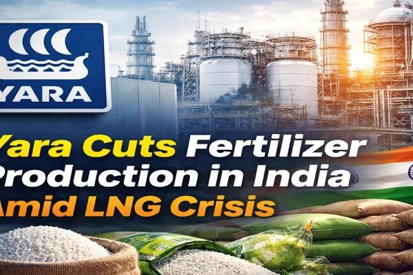 Yara fertilizer plant in India with LNG crisis impact on ammonia and urea production