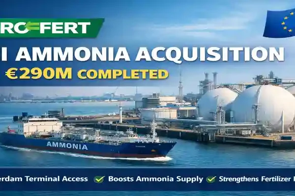AGROFERT OCI Ammonia Acquisition Rotterdam terminal ammonia storage facility and tanker ship