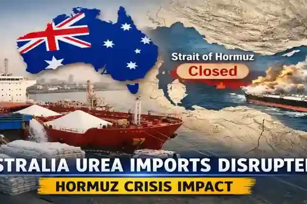 Australia urea imports disrupted due to Strait of Hormuz crisis impacting global fertilizer supply