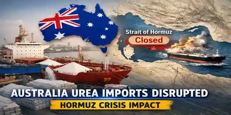 Australia urea imports disrupted due to Strait of Hormuz crisis impacting global fertilizer supply