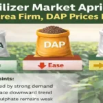Fertilizer market April 2026 showing urea firm, DAP prices easing and ammonium sulphate stable trends