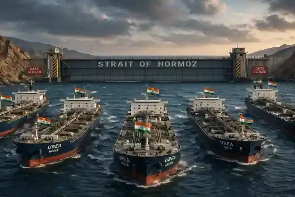 Indian urea vessels stuck at Strait of Hormuz with closed gate disrupting fertilizer supply