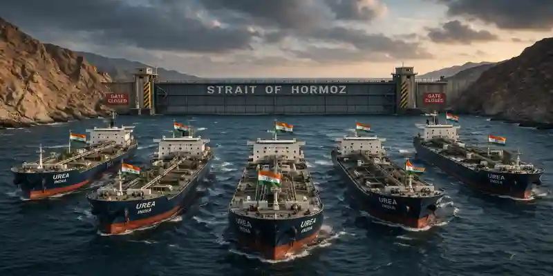 Indian urea vessels stuck at Strait of Hormuz with closed gate disrupting fertilizer supply