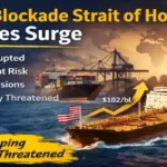 Iran Threatens Gulf Ports as US Blockade Escalates Strait of Hormuz Tensions Iran US blockade Strait of Hormuz causing oil price surge and global shipping disruption