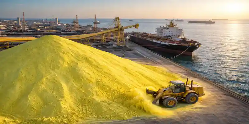 Adnoc April Sulphur OSP India: Sulphur loading at port for India amid supply disruption and rising prices