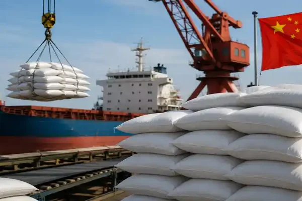 China urea export quotas signal the country’s return to the global fertilizer market as cargo ships load urea bags at a Chinese export terminal amid renewed international trade activity.