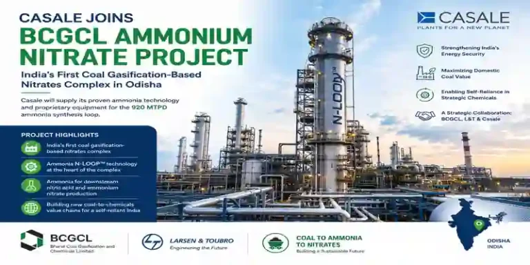 BCGCL Ammonium Nitrate Project in Odisha with Casale ammonia technology.
