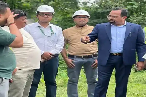AVFCCL MD Dr. Siba Prasad Mohanty reviews progress at the Namrup Fertilizer Project site in Assam.